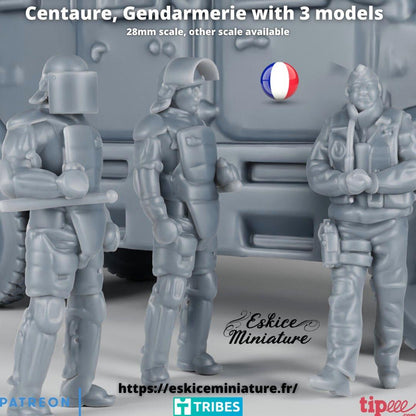 Modern Warfare French Gendarmerie Centaure Armoured Vehicle with Crew Various Scales Historical Wargaming (US tariffs are pre-paid by us)
