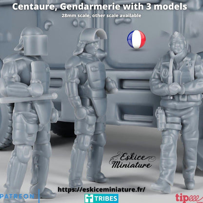Modern Warfare French Gendarmerie Centaure Armoured Vehicle with Crew Various Scales Historical Wargaming (US tariffs are pre-paid by us)