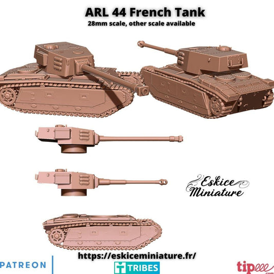 Modern Warfare French ARL44 Heavy Tank Various Scales Historical Wargaming (US tariffs are pre-paid by us)