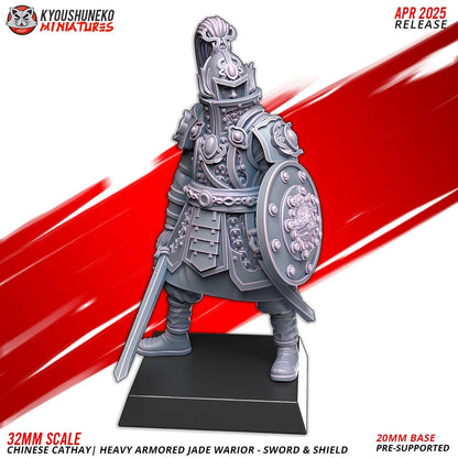 Ancient Chinese Cathay Jade Warriors Heavy Armoured Unit (10 models) Various Scales Historical Wargaming (US tariffs are pre-paid by us)