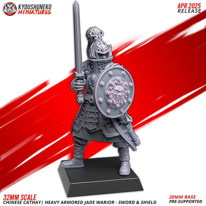 Ancient Chinese Cathay Jade Warriors Heavy Armoured Unit (10 models) Various Scales Historical Wargaming (US tariffs are pre-paid by us)