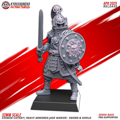 Ancient Chinese Cathay Jade Warriors Heavy Armoured Unit (10 models) Various Scales Historical Wargaming (US tariffs are pre-paid by us)