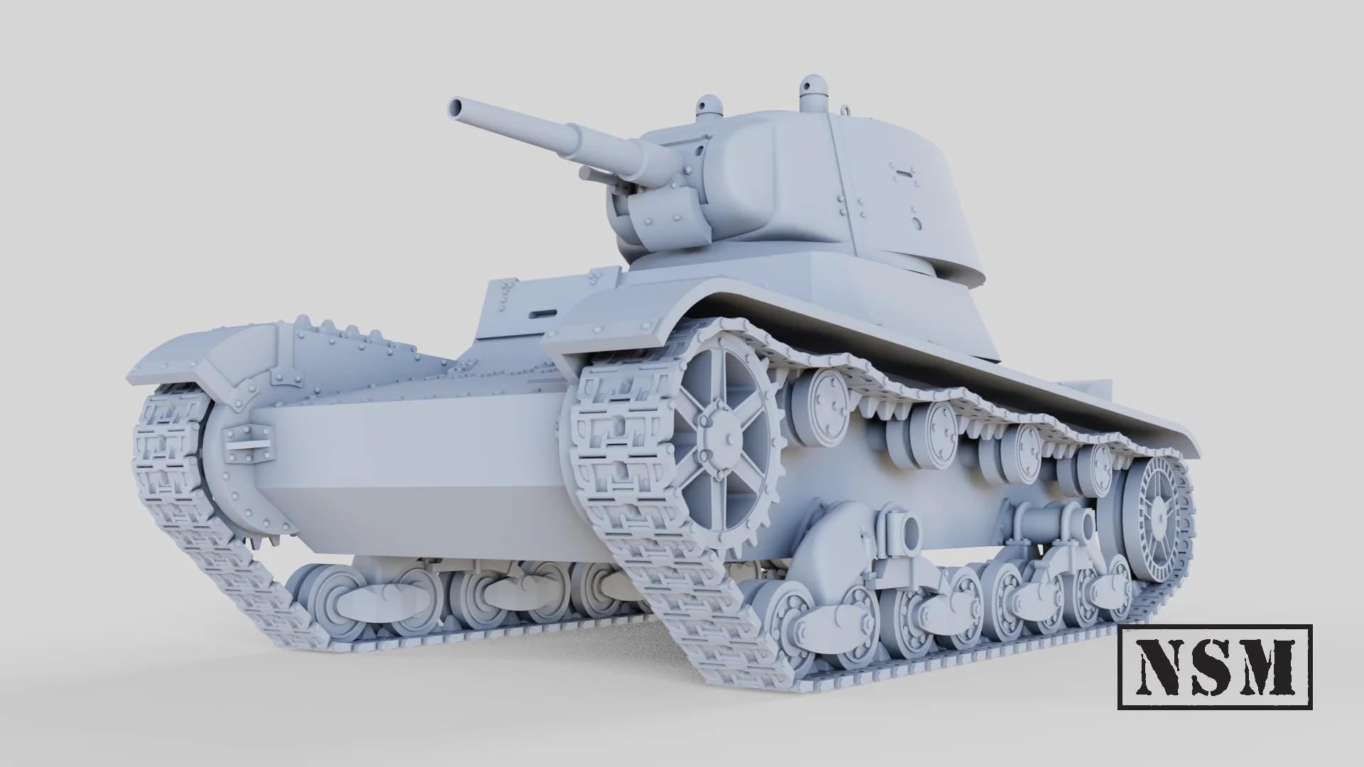 WWII Soviet T26 Mod 1940 or OT-133 Various Scales Historical Wargaming (US tariffs are pre-paid by us)