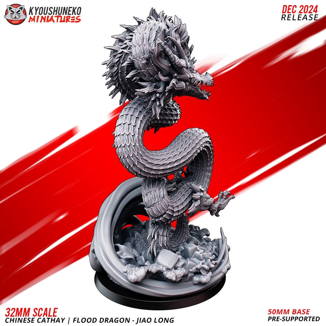 Ancient Chinese Cathay Flood Dragon Jiao Long Various Scales Historical Wargaming (US tariffs are pre-paid by us)