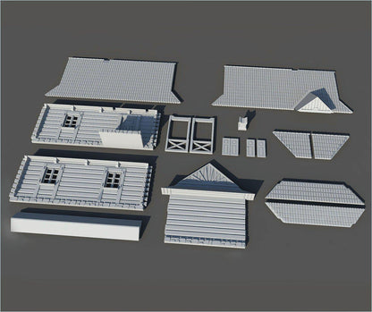 Wargaming Terrain Eastern European Village House Various Scales Historical Wargaming (US tariffs are pre-paid by us)