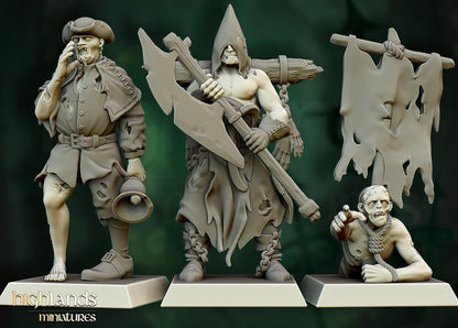 Zombie Unit with Command Group 20 models Highland Miniatures Transilvanya Undead Various Scales (US tariffs are pre-paid by us)