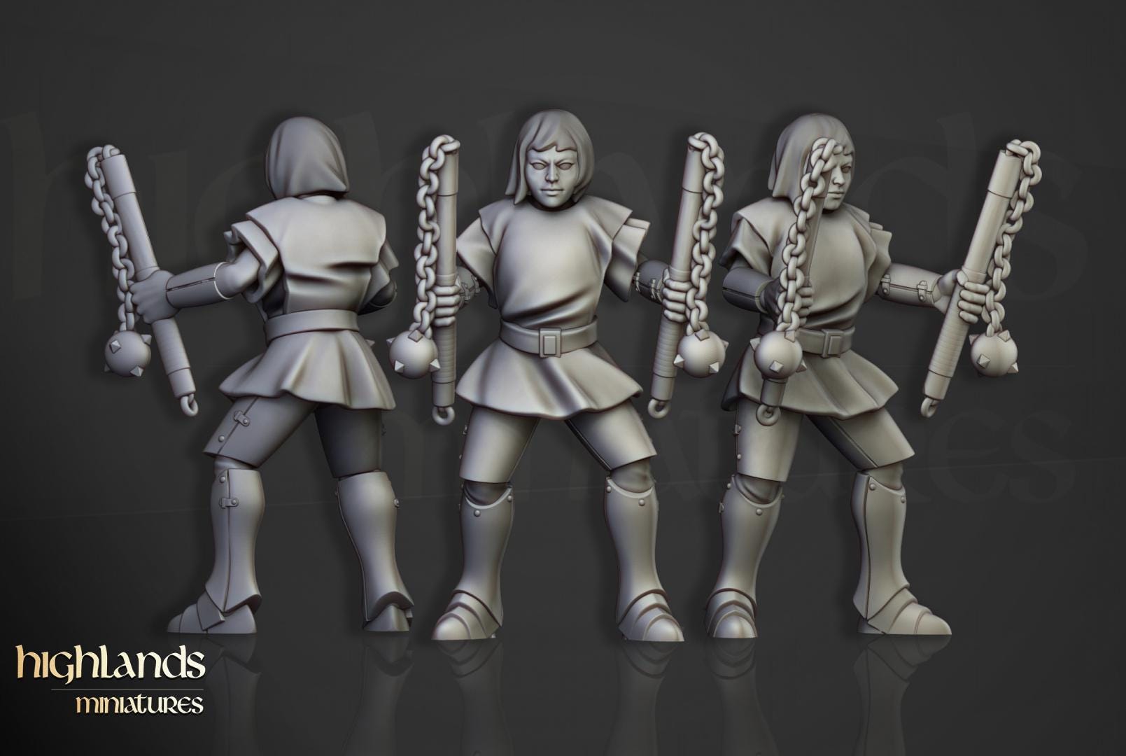 Young Sisters of Saint Helena 10 multipart models Highland Miniatures Various Scales (US tariffs are pre-paid by us)