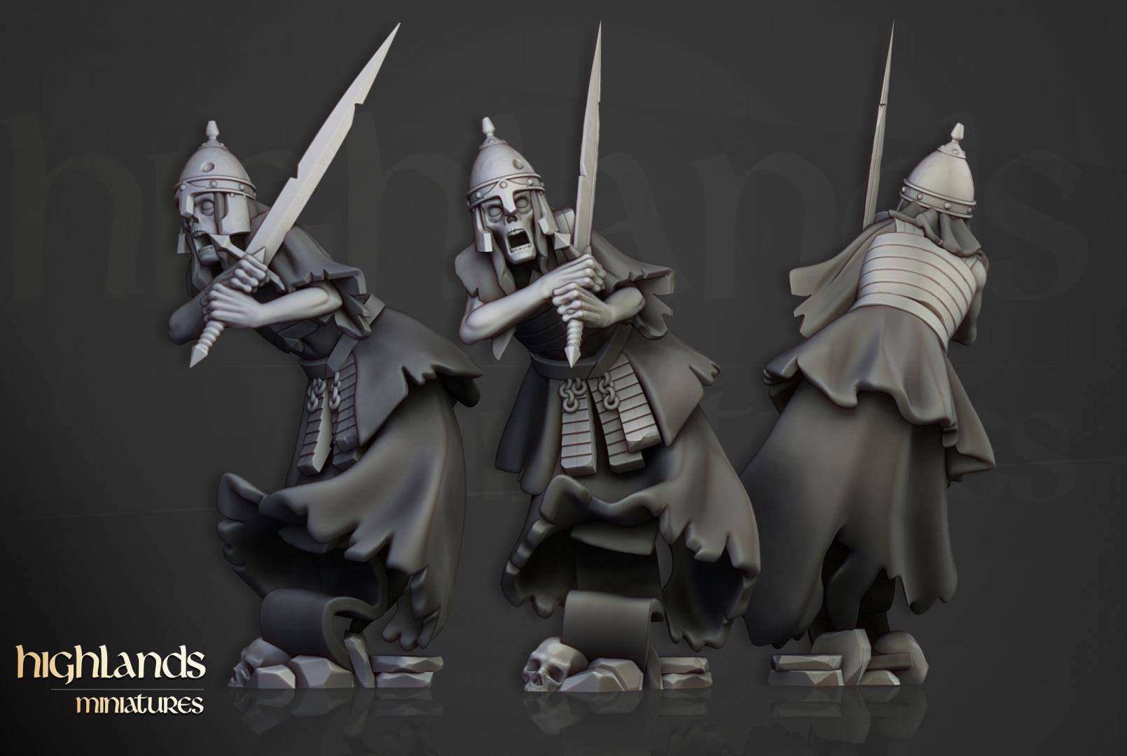 Wraiths Unit 10 models Highland Miniatures Transilvanya Undead Various Scales (US tariffs are pre-paid by us)