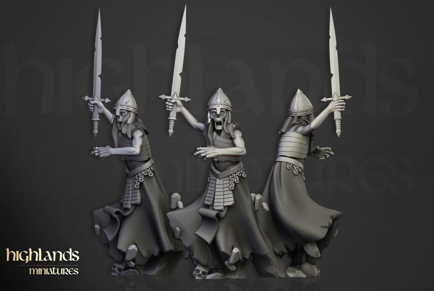 Wraiths Unit 10 models Highland Miniatures Transilvanya Undead Various Scales (US tariffs are pre-paid by us)