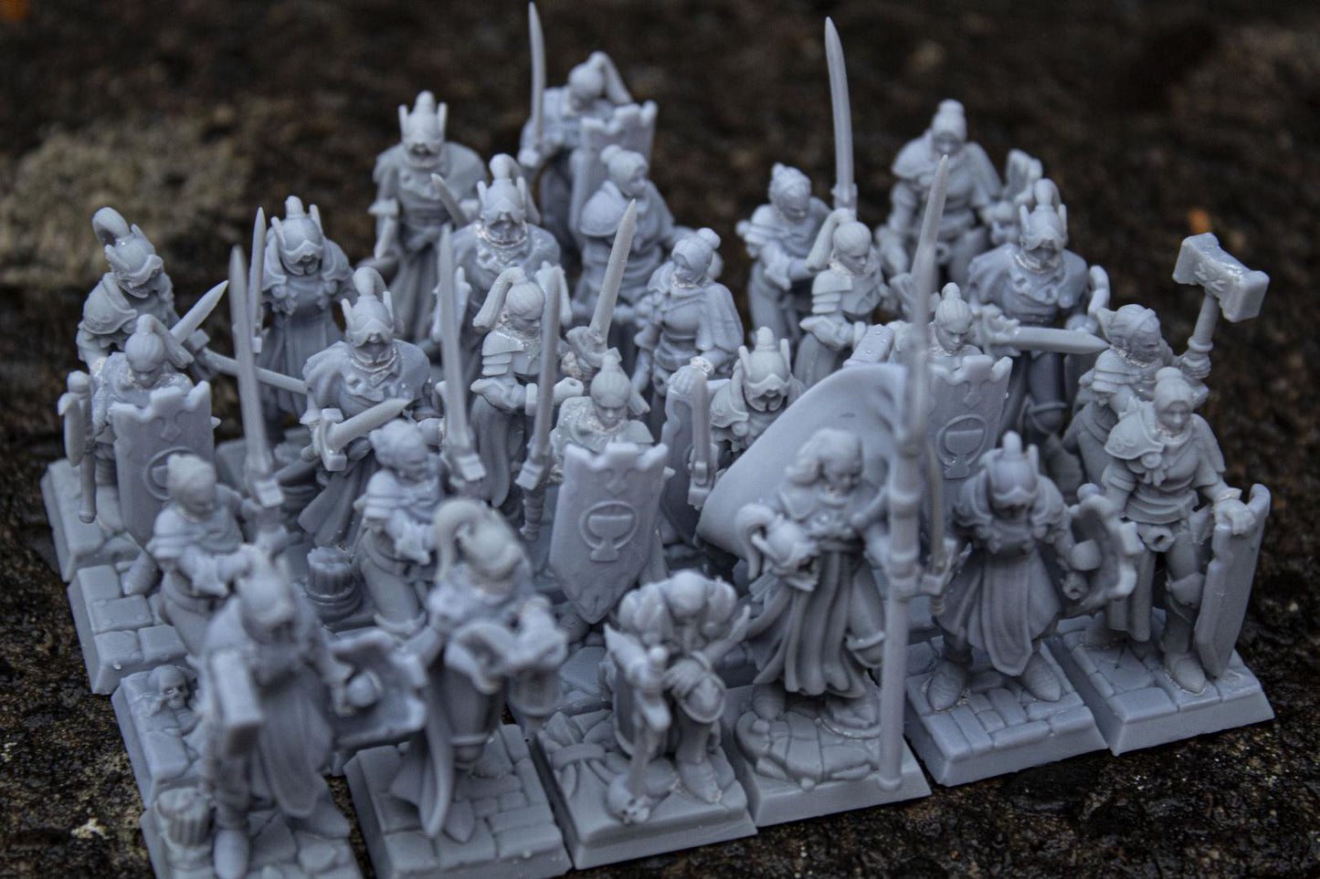 Warriors of the Lady with Command Group 10 multipart models Highland Miniatures Various Scales (US tariffs are pre-paid by us)