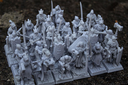 Warriors of the Lady with Command Group 10 multipart models Highland Miniatures Various Scales (US tariffs are pre-paid by us)