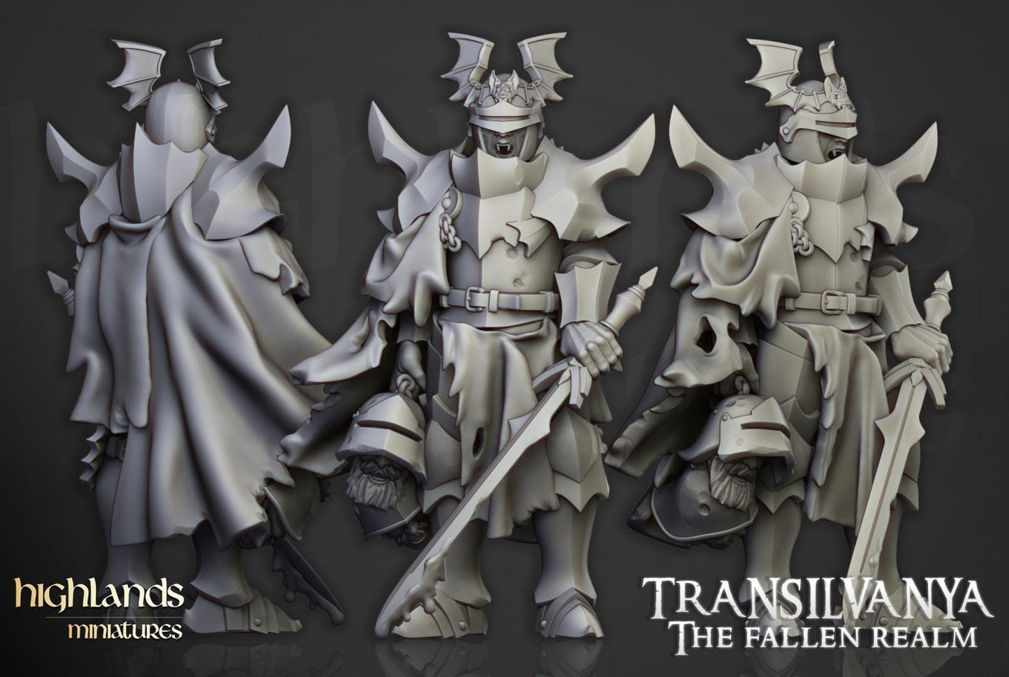 Vampire Neophytes Unit with Command Group 10 models Highland Miniatures Transilvanya Undead Various Scales (US tariffs are pre-paid by us)