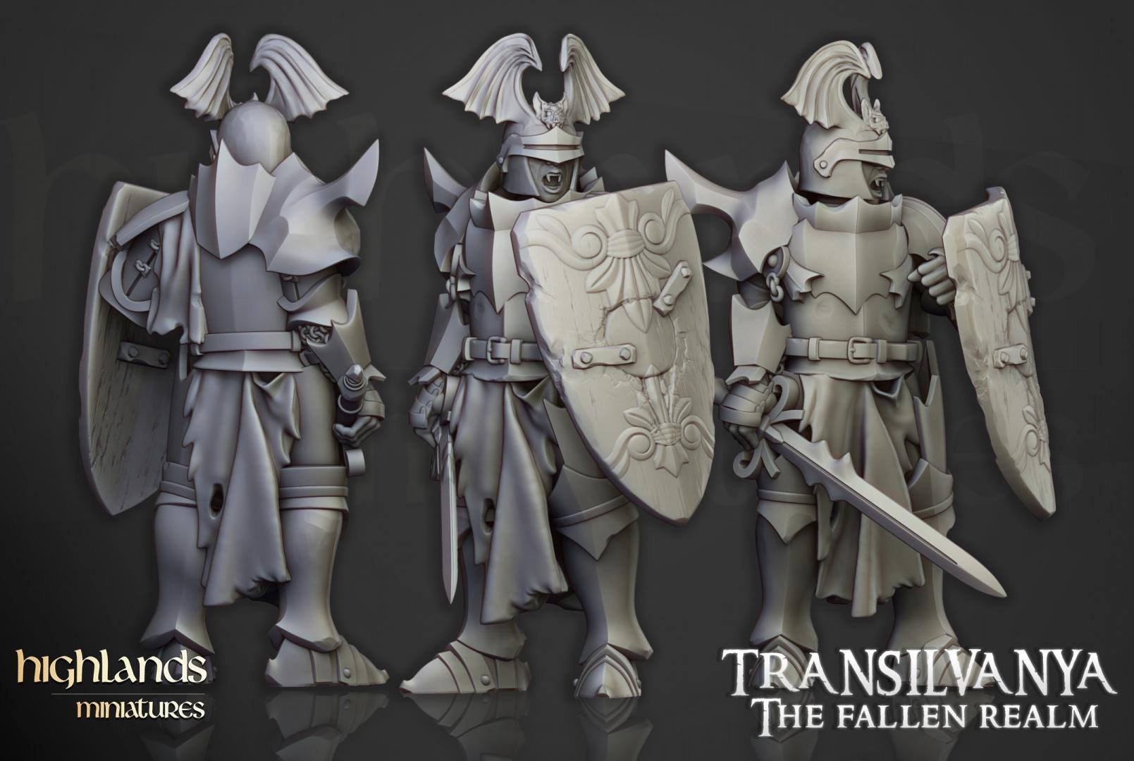 Vampire Neophytes Unit with Command Group 10 models Highland Miniatures Transilvanya Undead Various Scales (US tariffs are pre-paid by us)