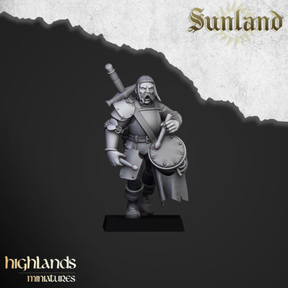 Sunland Landsknechts with Command Group 10 models Highland Miniatures Various Scales (US tariffs are pre-paid by us)