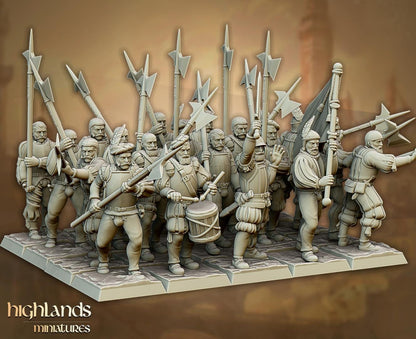Sunland Imperial State Troops with Command Group 10 multipart models Highland Miniatures Various Scales (US tariffs are pre-paid by us)