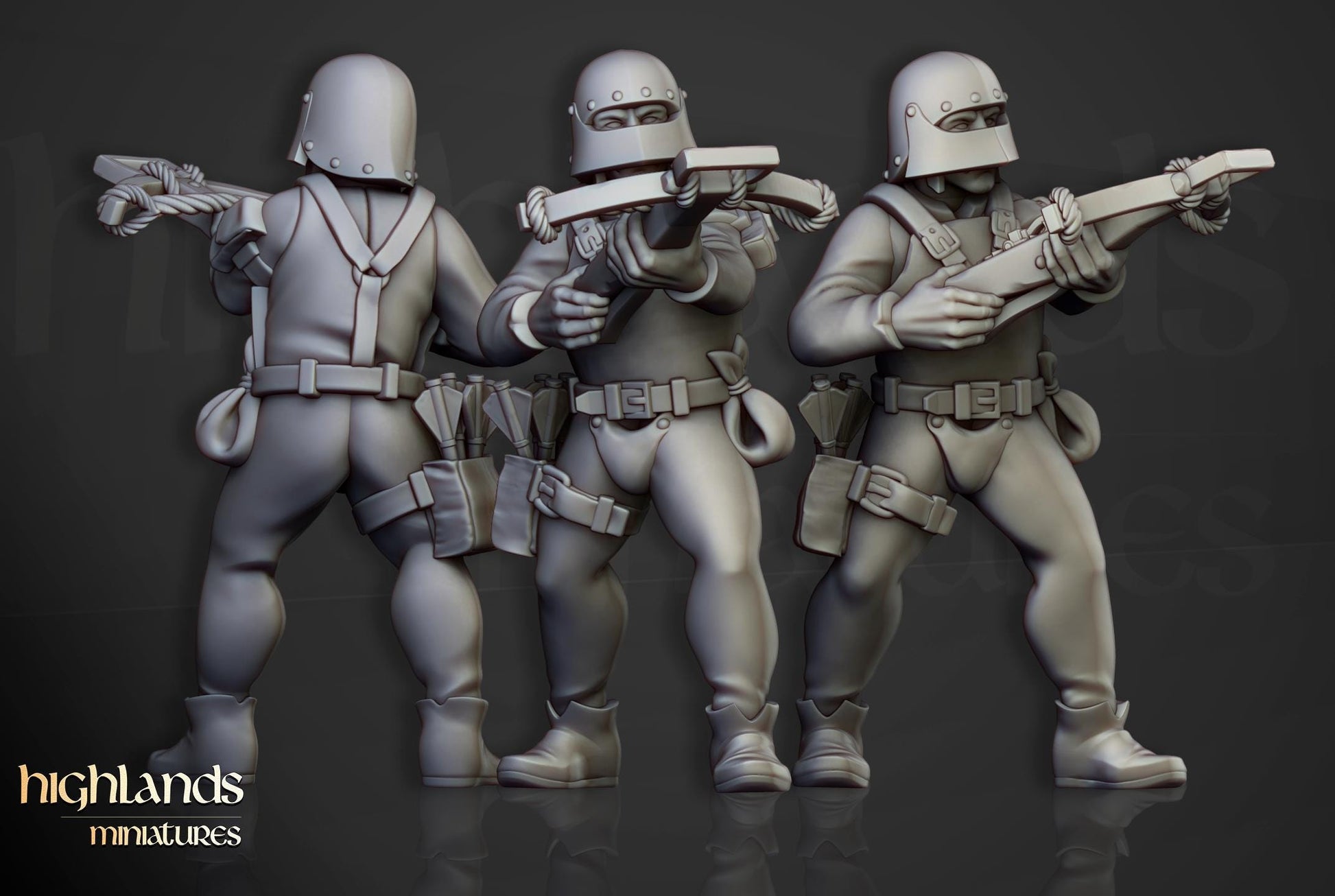 Sunland Crossbowmen 10 models Highland Miniatures Various Scales (US tariffs are pre-paid by us)