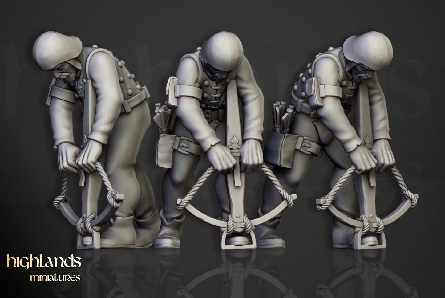 Sunland Crossbowmen 10 models Highland Miniatures Various Scales (US tariffs are pre-paid by us)