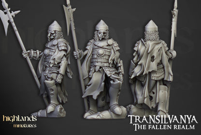 Skeleton Boyar Guards with Command Group 10 models Highland Miniatures Transilvanya Undead Various Scales (US tariffs are pre-paid by us)