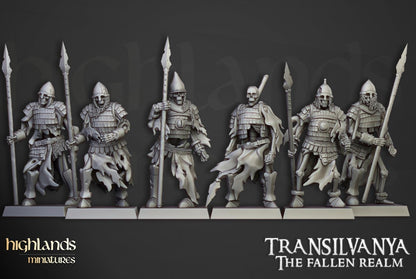 Skeleton Boyar Guards with Command Group 10 models Highland Miniatures Transilvanya Undead Various Scales (US tariffs are pre-paid by us)