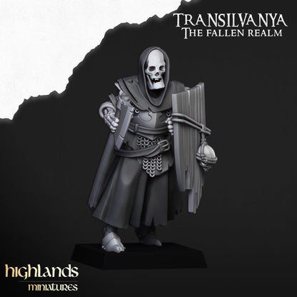 Skeletal Guards with Command Group 10 models Highland Miniatures Various Scales (US tariffs are pre-paid by us)
