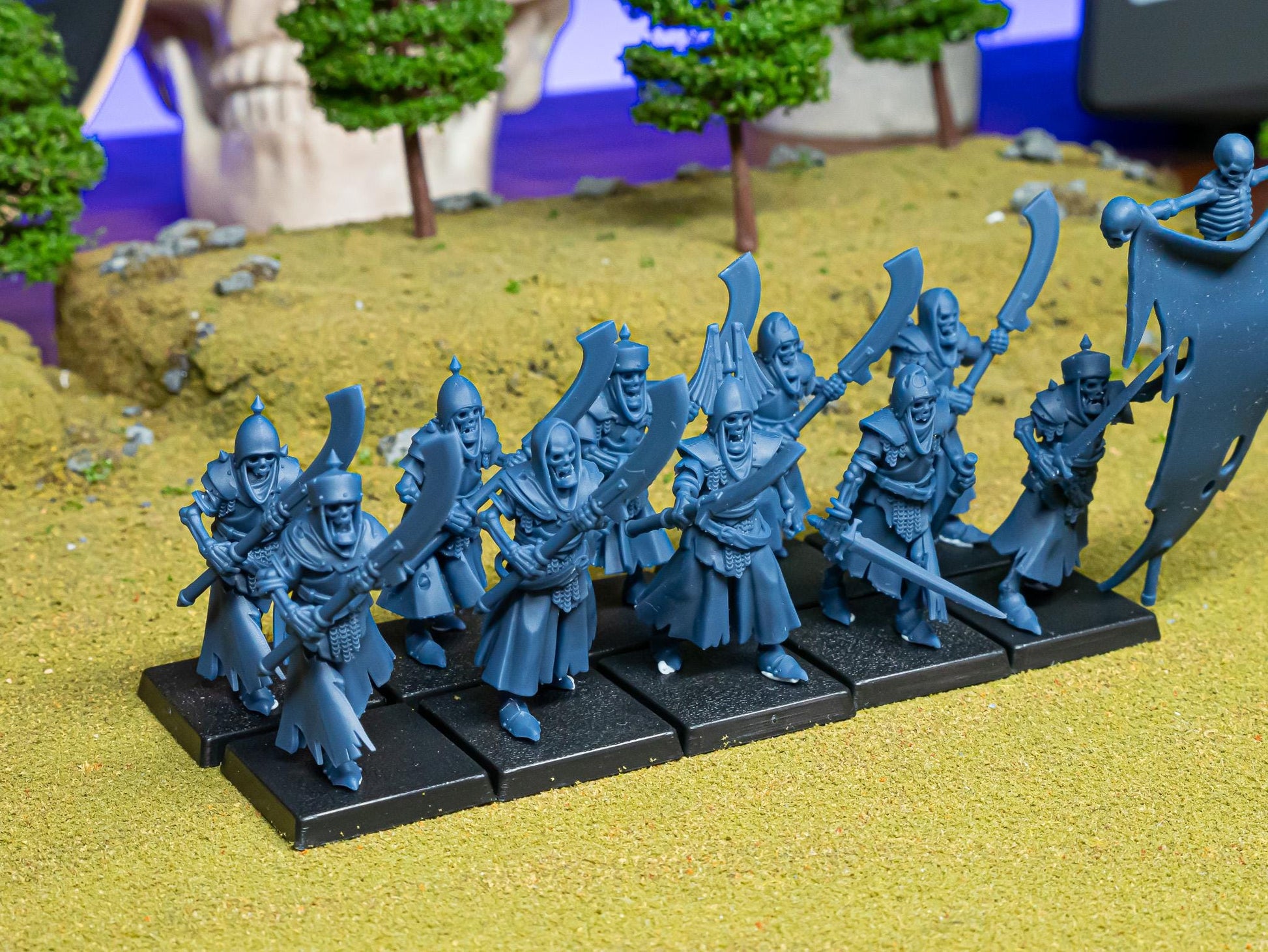 Skeletal Guards with Command Group 10 models Highland Miniatures Various Scales (US tariffs are pre-paid by us)