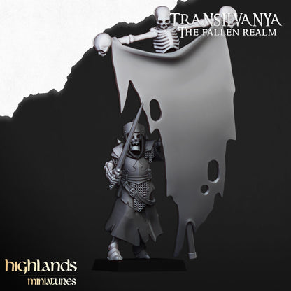 Skeletal Guards with Command Group 10 models Highland Miniatures Various Scales (US tariffs are pre-paid by us)