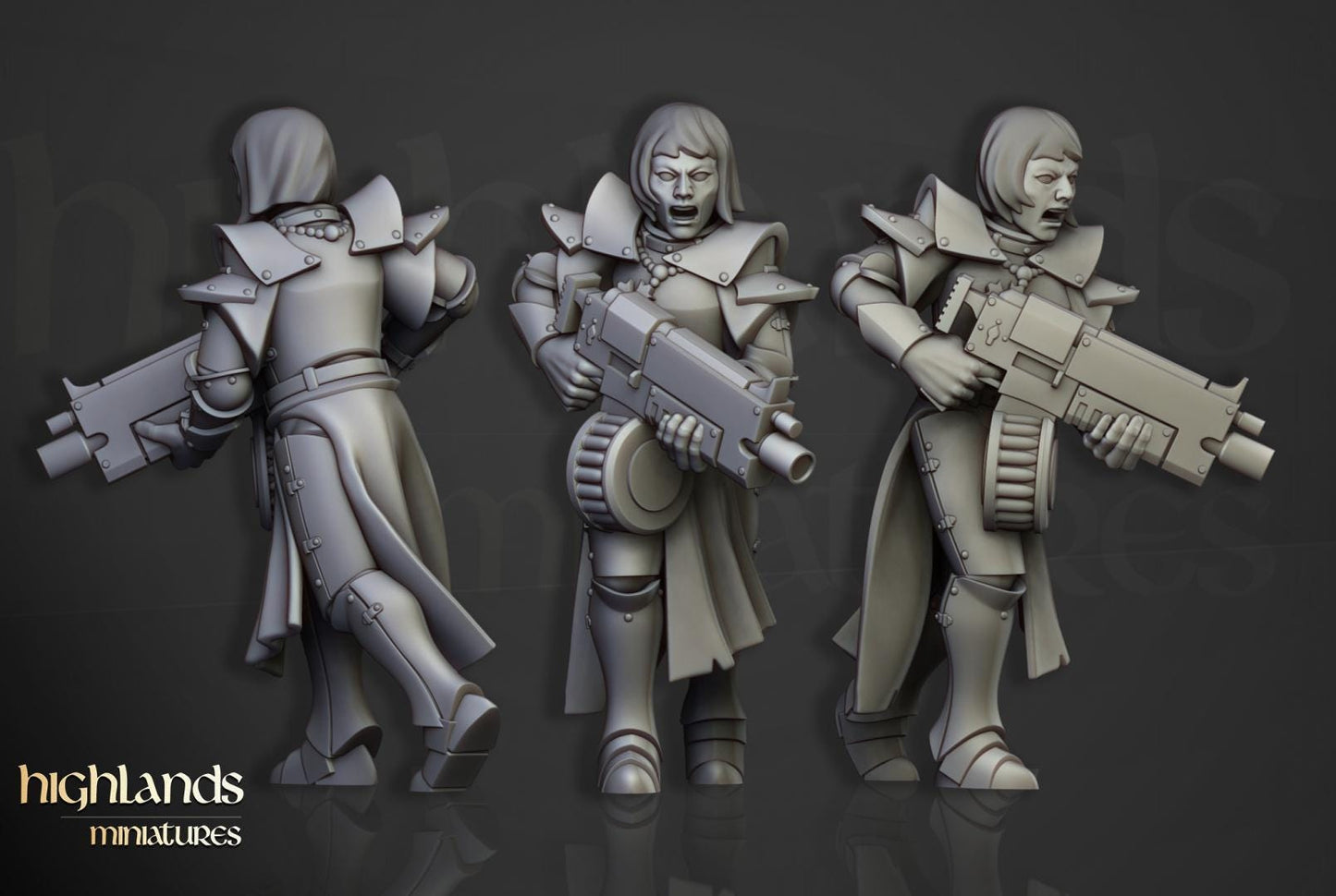 Sisters of Saint Helena Gunners 6 models Highland Miniatures Various Scales (US tariffs are pre-paid by us)