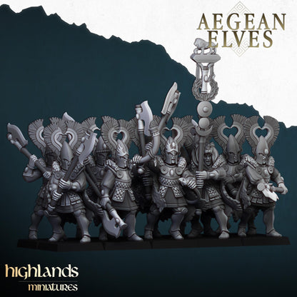 Nemean Lions Aegean Elves with Command Group 10 models Highland Miniatures Various Scales (US tariffs are pre-paid by us)