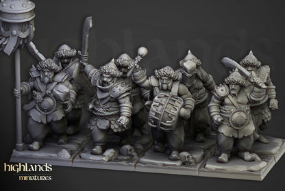 Khazarian Ogre Warriors with Command Group Highland Miniatures Various Scales (US tariffs are pre-paid by us)