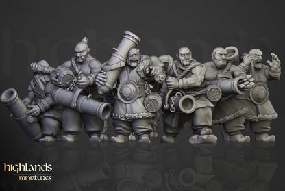 Khazarian Ogre Gunners 6 models Highland Miniatures Various Scales (US tariffs are pre-paid by us)