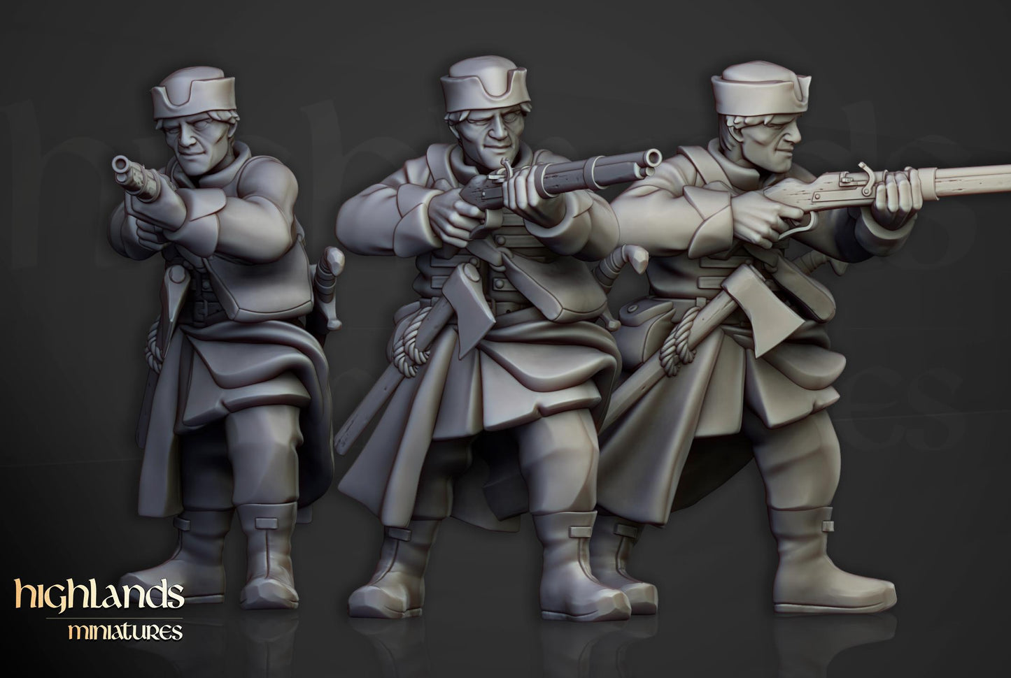 Harbor Strelcy with Command Group 10 models Highland Miniatures Various Scales (US tariffs are pre-paid by us)