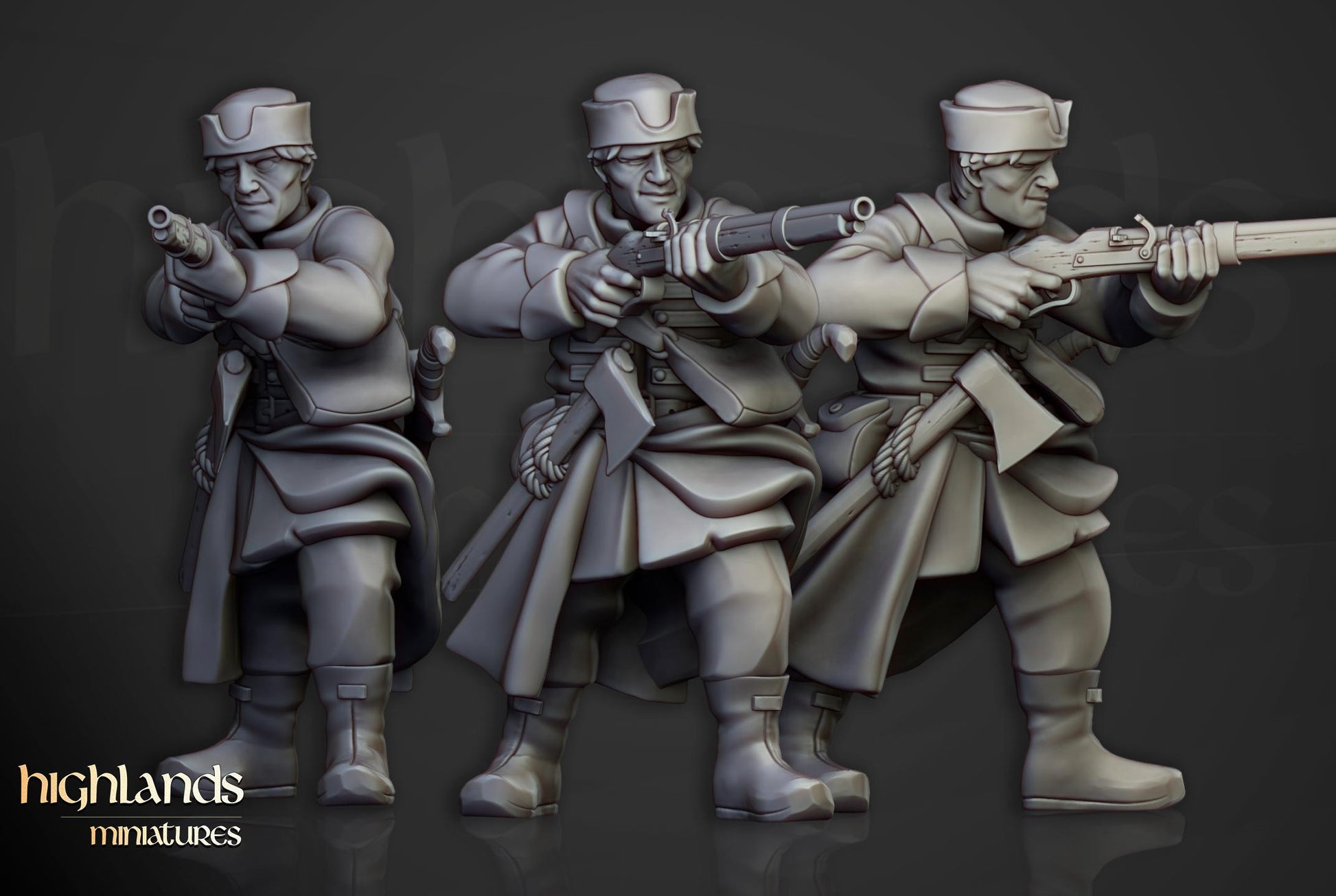 Harbor Strelcy with Command Group 10 models Highland Miniatures Various Scales (US tariffs are pre-paid by us)