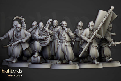 Harbour Cossacks with Command Group 10 multipart models Highland Miniatures Various Scales (US tariffs are pre-paid by us)
