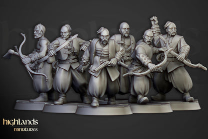 Harbour Cossacks with Command Group 10 multipart models Highland Miniatures Various Scales (US tariffs are pre-paid by us)