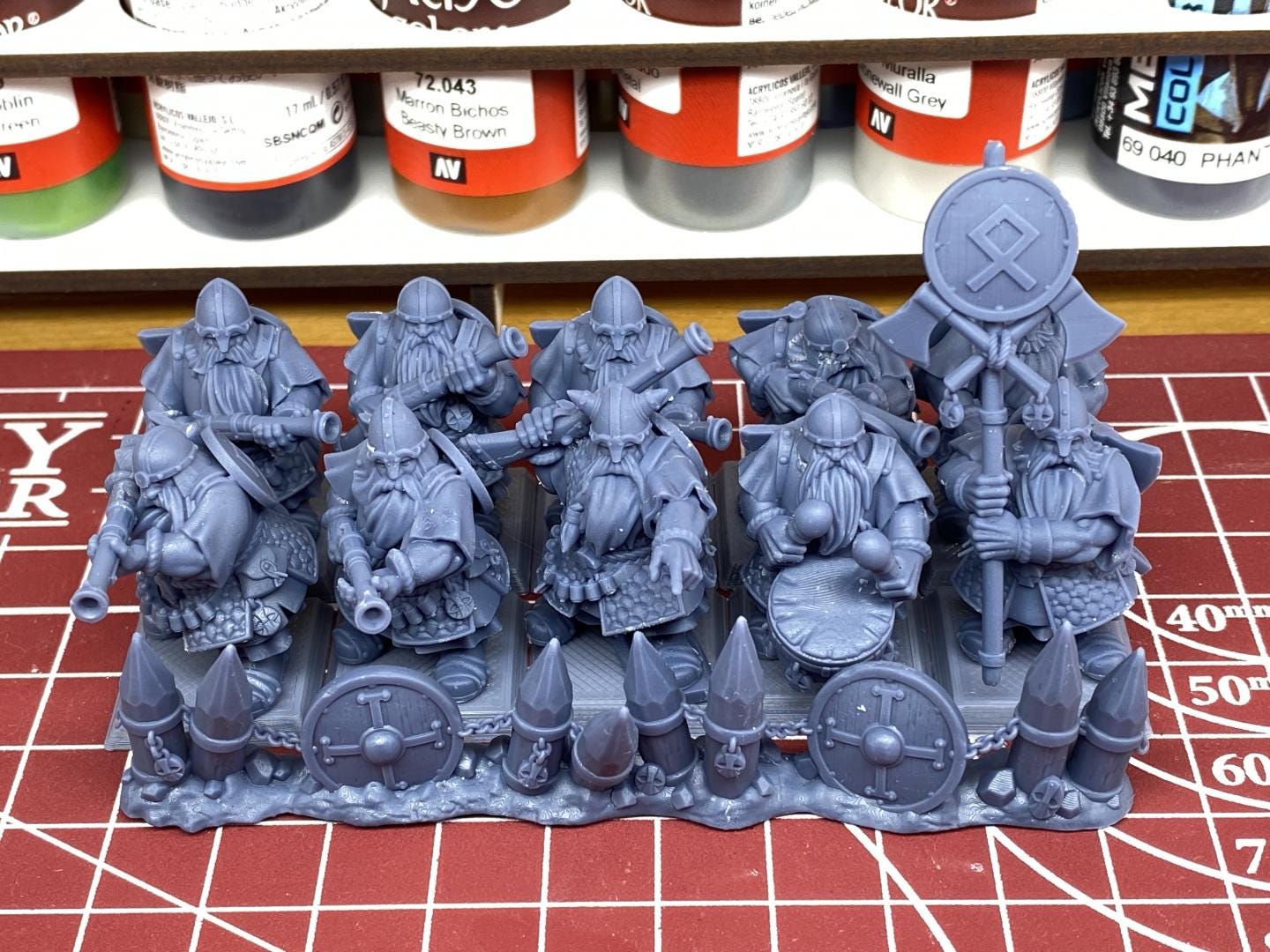 Dwarf Marksmen with Command Group 10 models Highland Miniatures Various Scales (US tariffs are pre-paid by us)