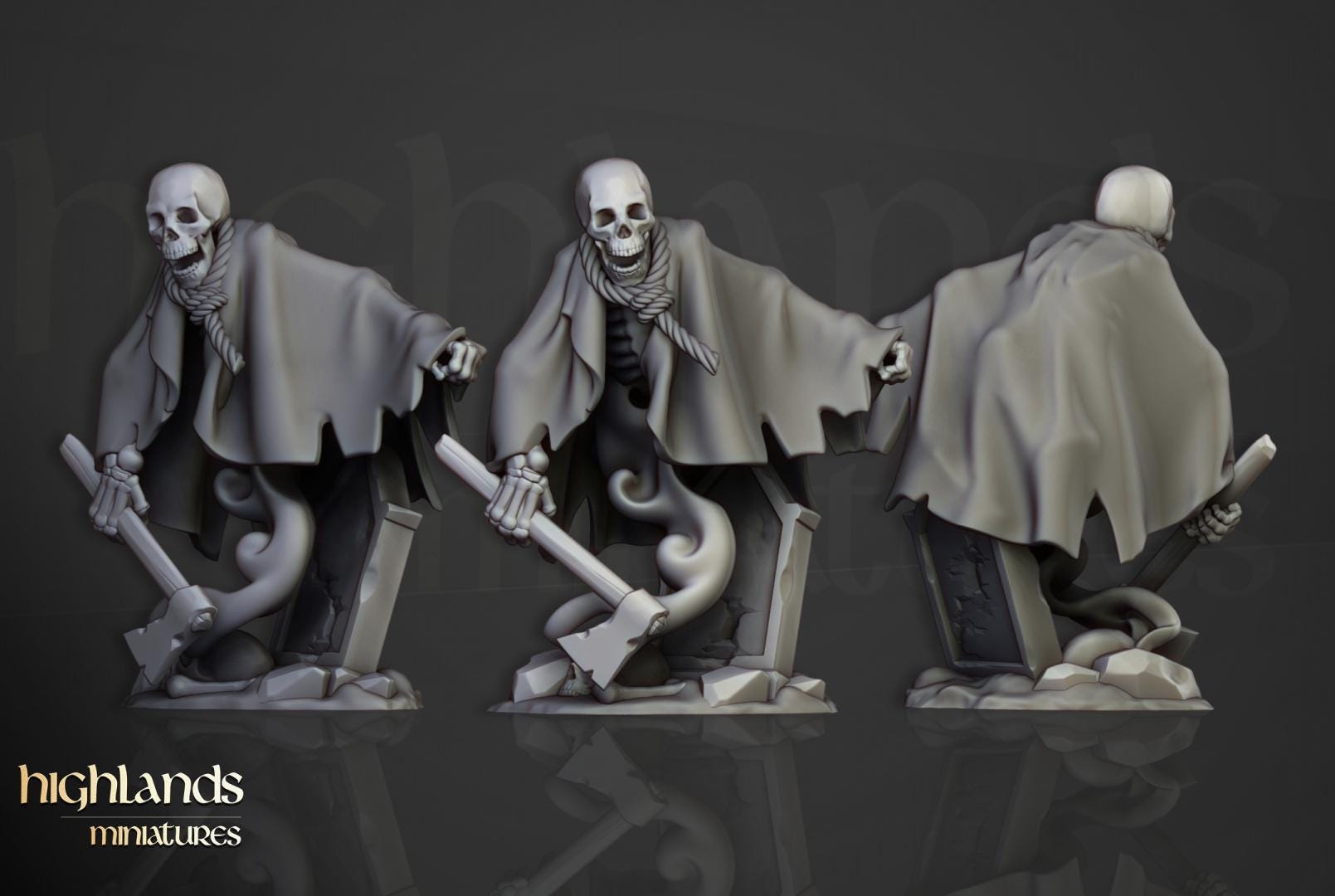 Crypt Ghosts 10 models Highland Miniatures Various Scales (US tariffs are pre-paid by us)