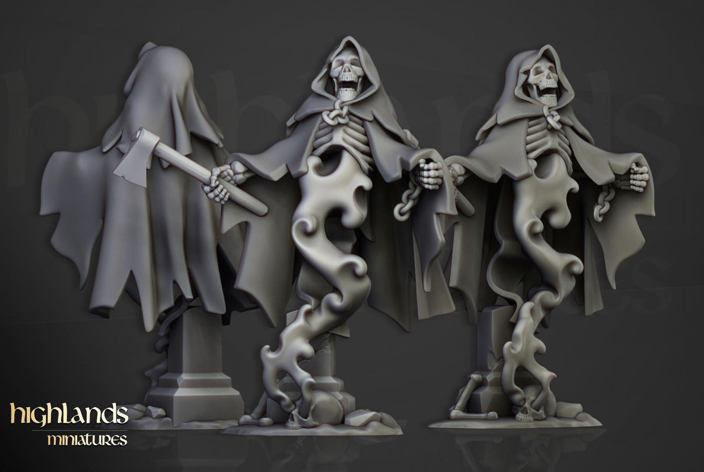 Crypt Ghosts 10 models Highland Miniatures Various Scales (US tariffs are pre-paid by us)