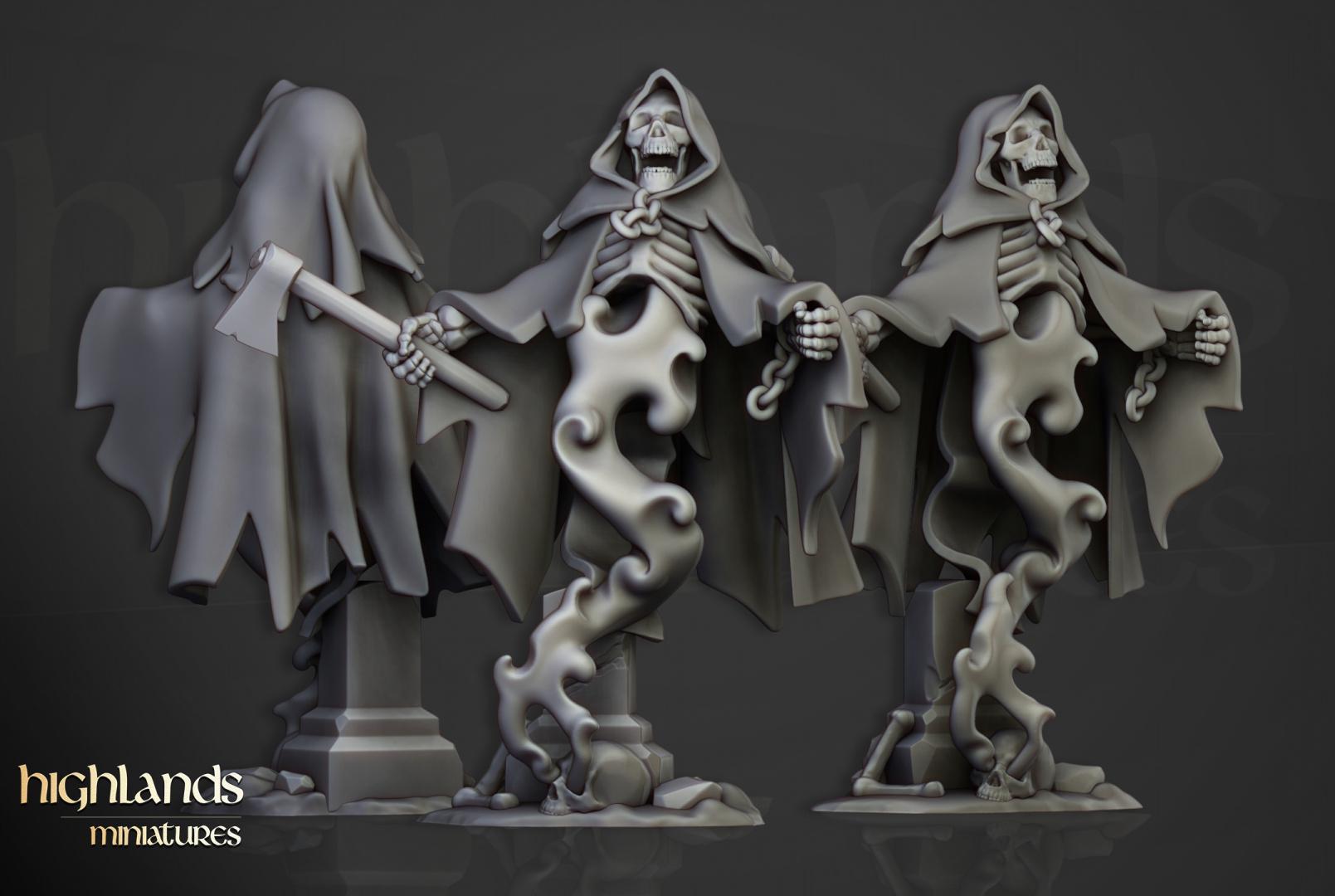 Crypt Ghosts 10 models Highland Miniatures Various Scales (US tariffs are pre-paid by us)