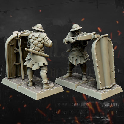 Medieval Crossbowmen 10 multipart models Highland Miniatures Various Scales (US tariffs are pre-paid by us)