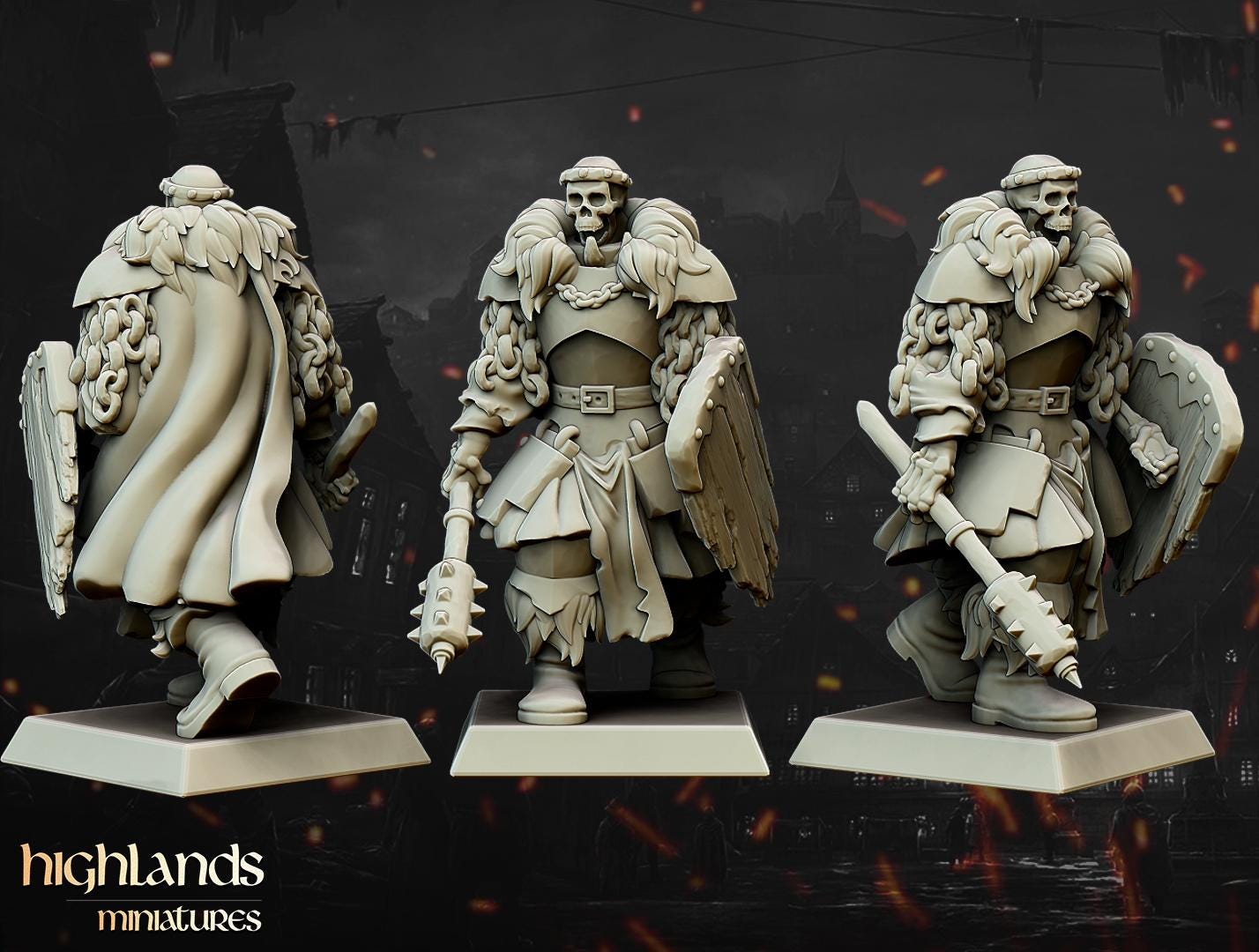Blackwatch with Command Group 10 multipart models Highland Miniatures Transilvanya Undead Various Scales (US tariffs are pre-paid by us)