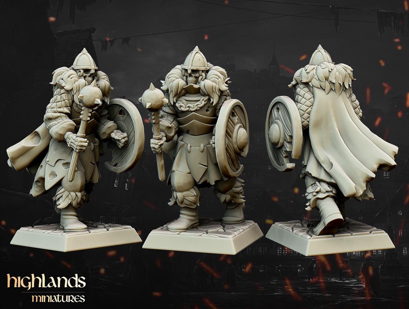 Blackwatch with Command Group 10 multipart models Highland Miniatures Transilvanya Undead Various Scales (US tariffs are pre-paid by us)