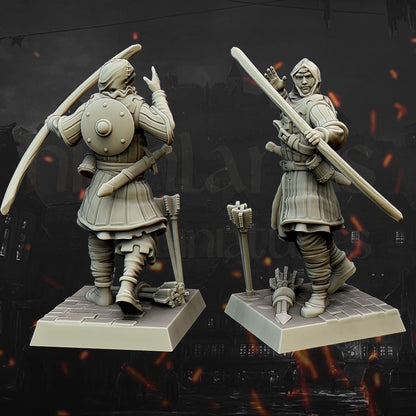 Medieval Archers Unit 10 multipart models Highland Miniatures Various Scales (US tariffs are pre-paid by us)