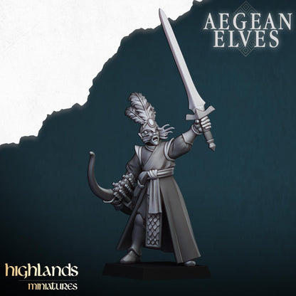 Aegean Elves Archers with Command Group 10 models Highland Miniatures Various Scales (US tariffs are pre-paid by us)