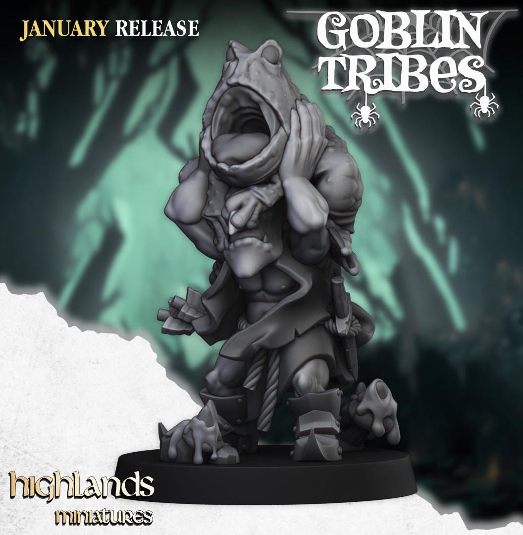 Swamp goblins with Bows and Command Group 10 models Highland Miniatures Various Scales (US tariffs are pre-paid by us)