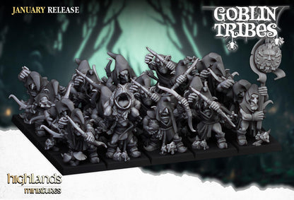 Swamp goblins with Bows and Command Group 10 models Highland Miniatures Various Scales (US tariffs are pre-paid by us)