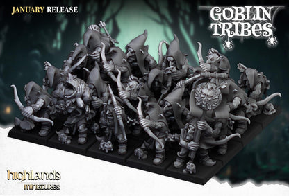 Swamp goblins with Bows and Command Group 10 models Highland Miniatures Various Scales (US tariffs are pre-paid by us)