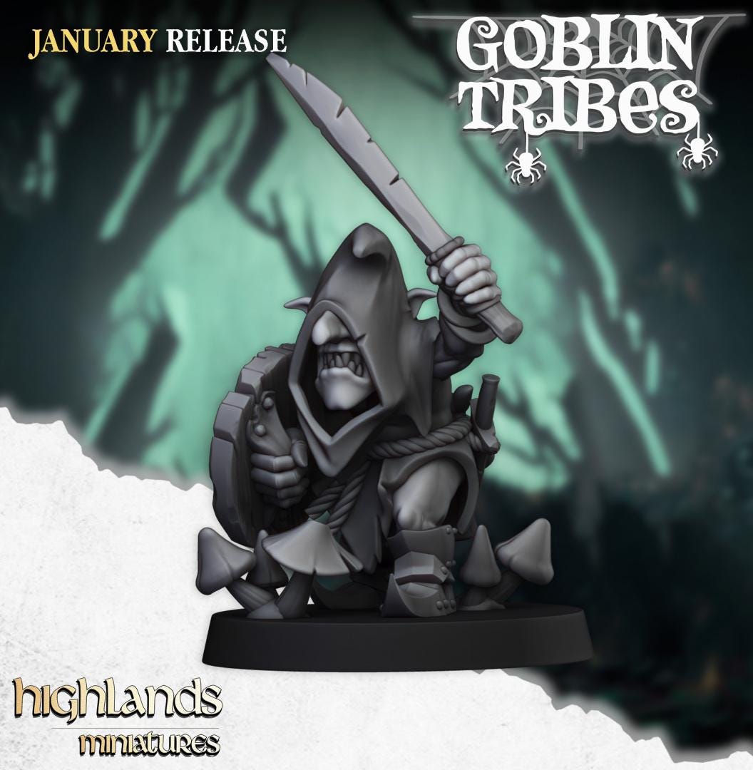 Swamp Goblins with hand weapons 10 models Highland Miniatures Various Scales (US tariffs are pre-paid by us)