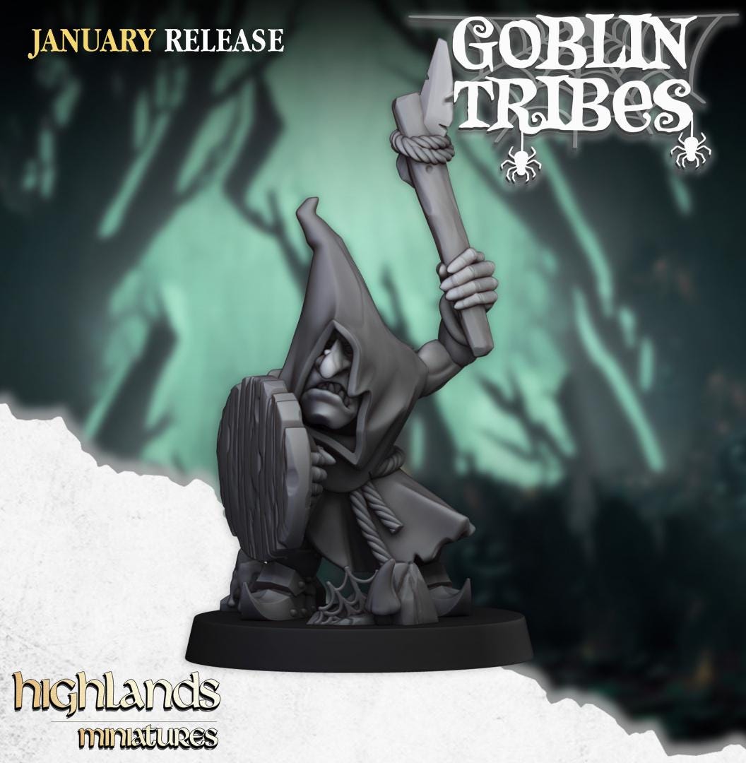 Swamp Goblins with hand weapons 10 models Highland Miniatures Various Scales (US tariffs are pre-paid by us)