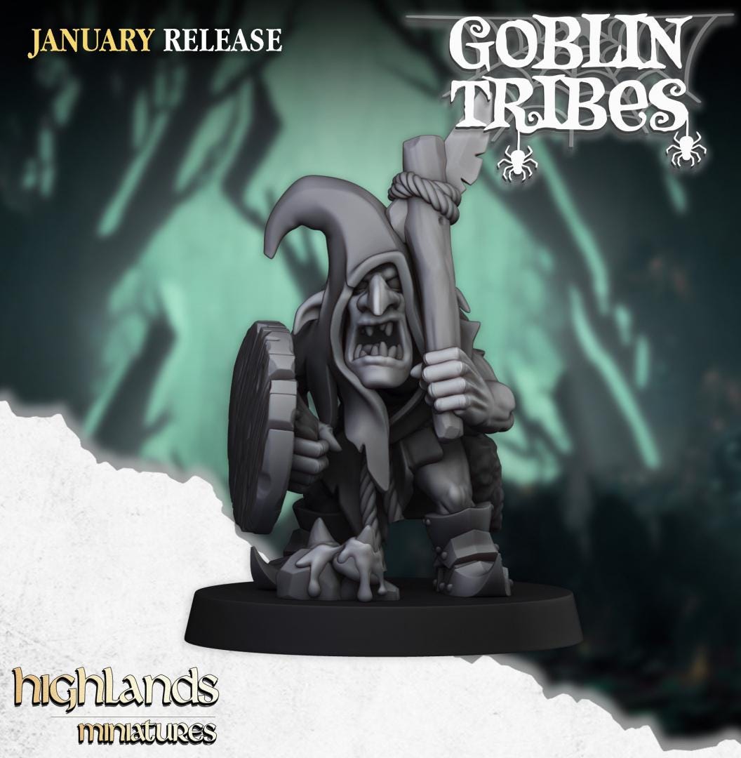 Swamp Goblins with hand weapons 10 models Highland Miniatures Various Scales (US tariffs are pre-paid by us)