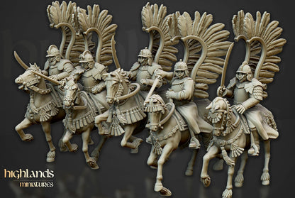 Winged Hussars with Command Group 10 models Highland Miniatures Cavalry various scales (US tariffs are pre-paid by us)